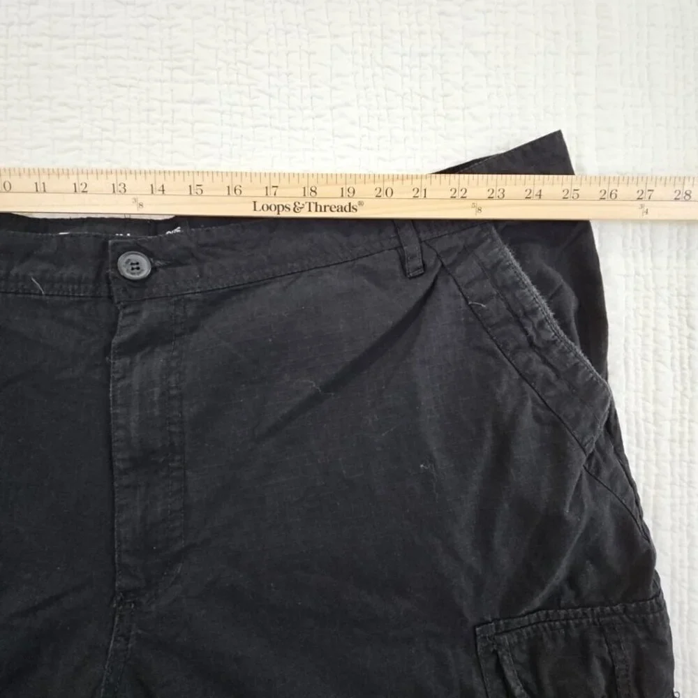 Ecko Unltd Shorts Men's 48B Black Cargo Baggy Streetwear Outdoor Utility Y2K EUC